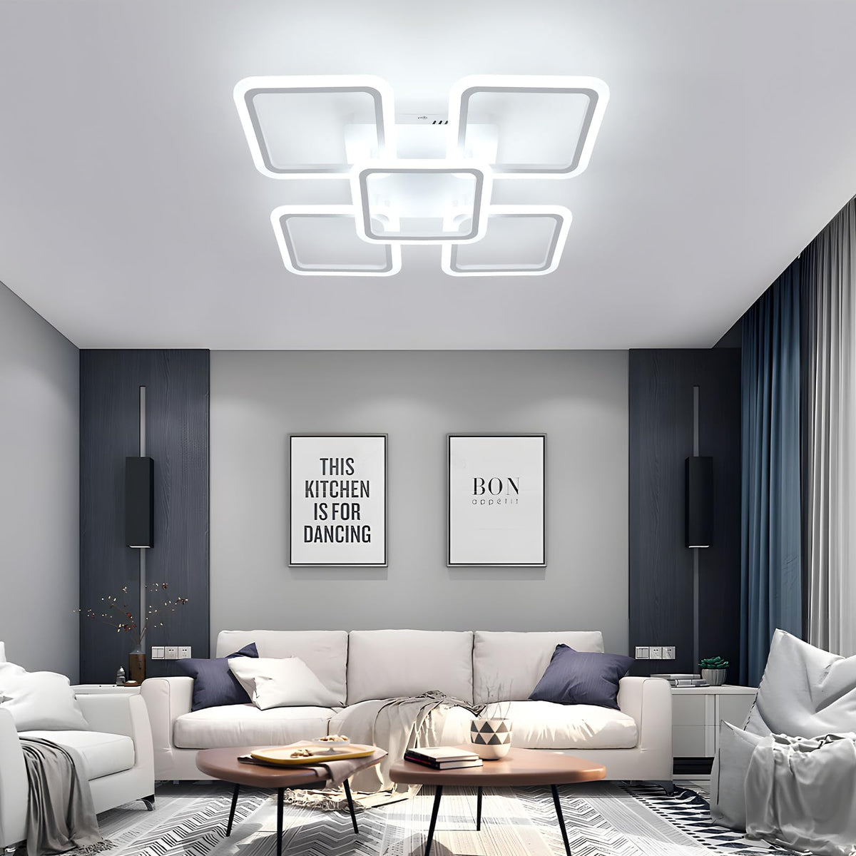 Riserva Plafon Techo LED Regulable 48W, Forma de Corazón, 3000K-6500K, Oro