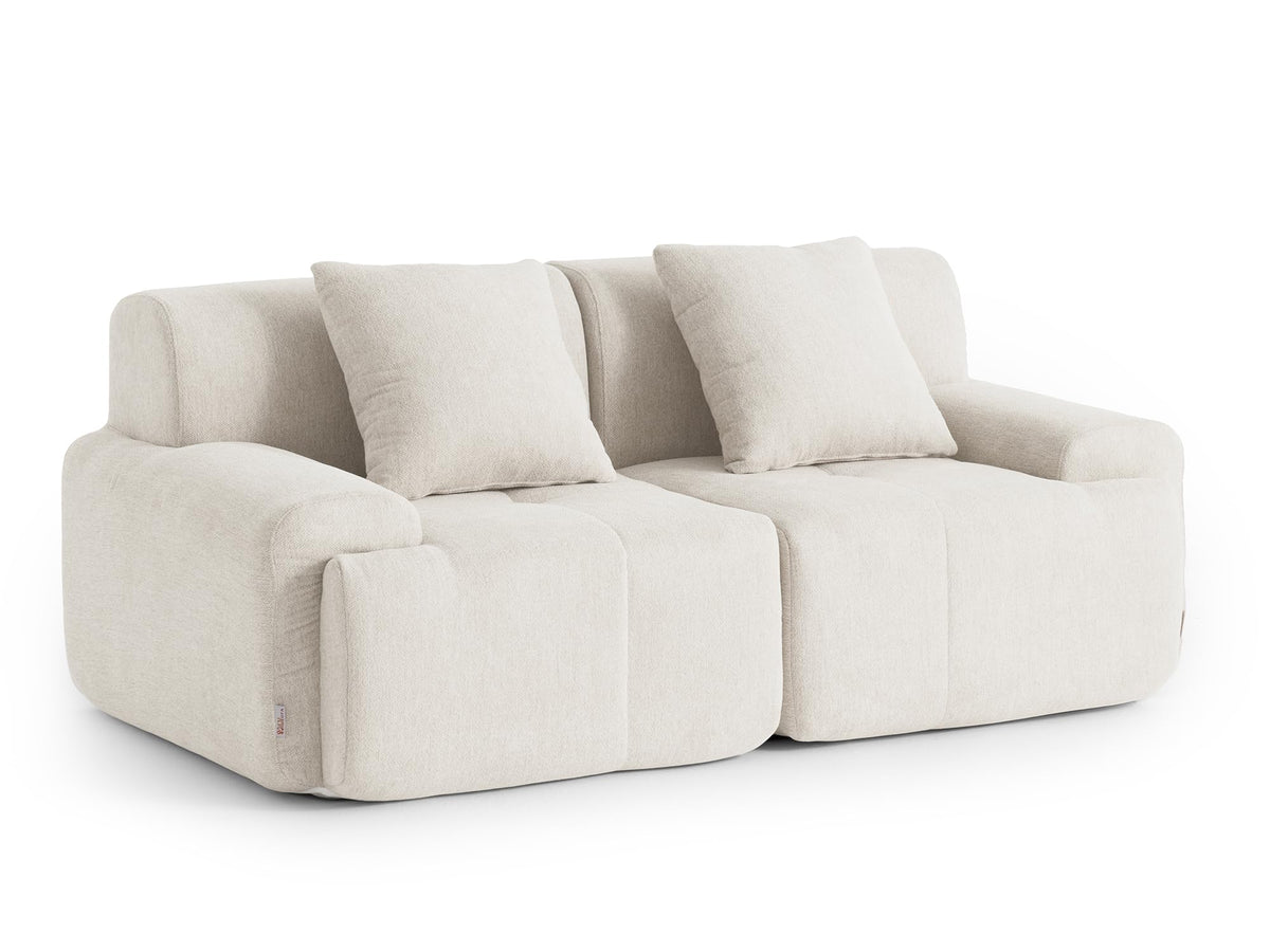 Sofá Modular 3 plazas con Chaise Longue, tapizado en Chenilla, Fundas de Cojines desenfundables (Gris Mineral, 3 plazas con Chaise Longue)