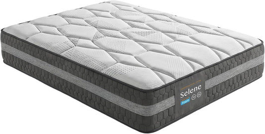 Duérmete Online - Colchón Viscoelástico Selene, Confort Óptimo, Soporte Ergonómico para la Espalda, Altura 30 cm, Alta Firmeza, Antiácaros, Antibacteriano e Hipoalergénico 90 x 190