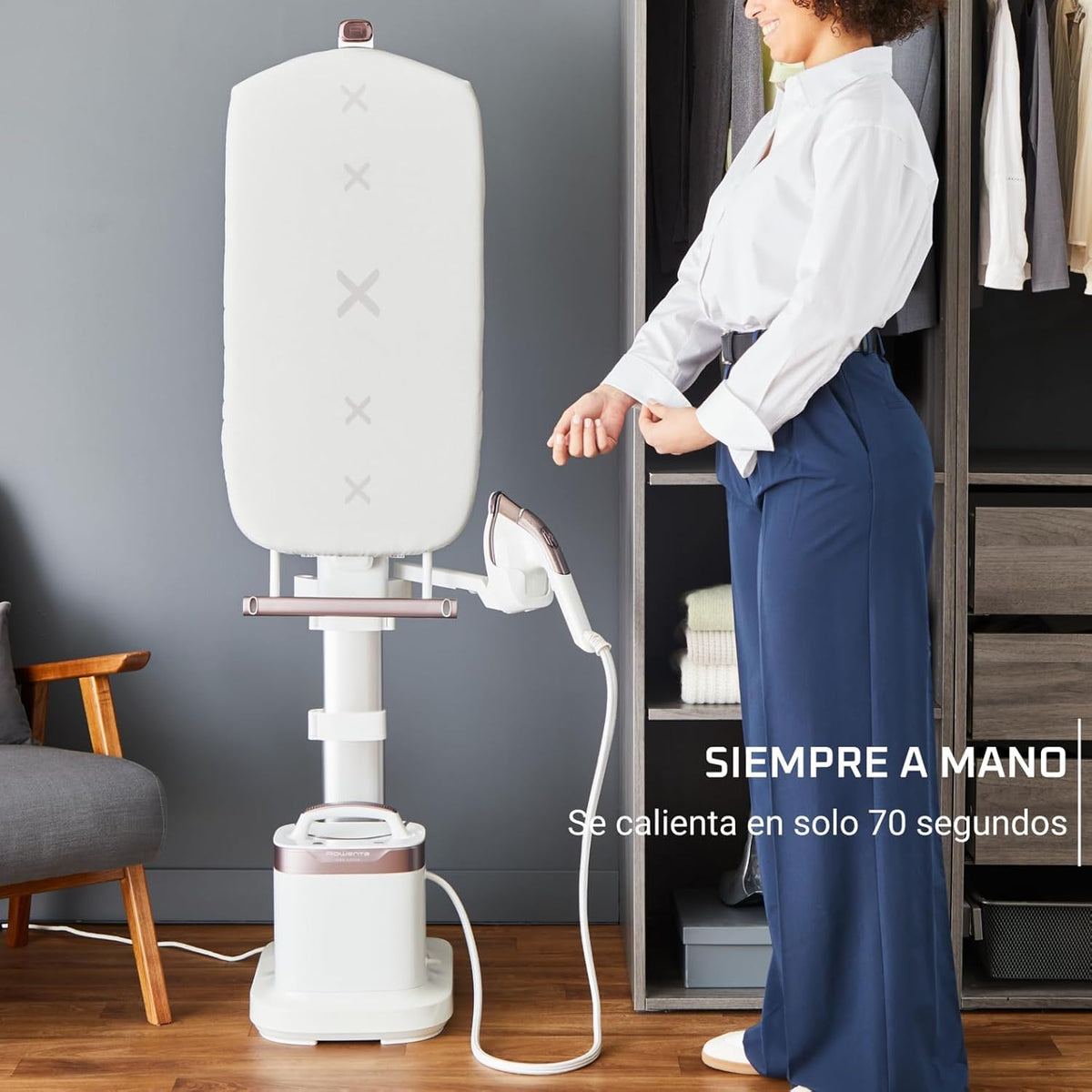 Rowenta Origin Home, Cepillo de vapor vertical, Potencia de 2000 W