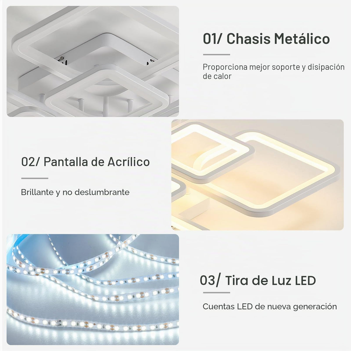 Riserva Plafon Techo LED Regulable 48W, Forma de Corazón, 3000K-6500K, Oro