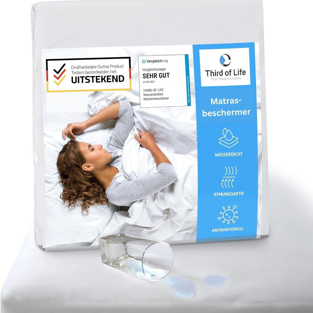 Protector de colchón 90x200 Impermeable y Transpirable, hipoalergénico
