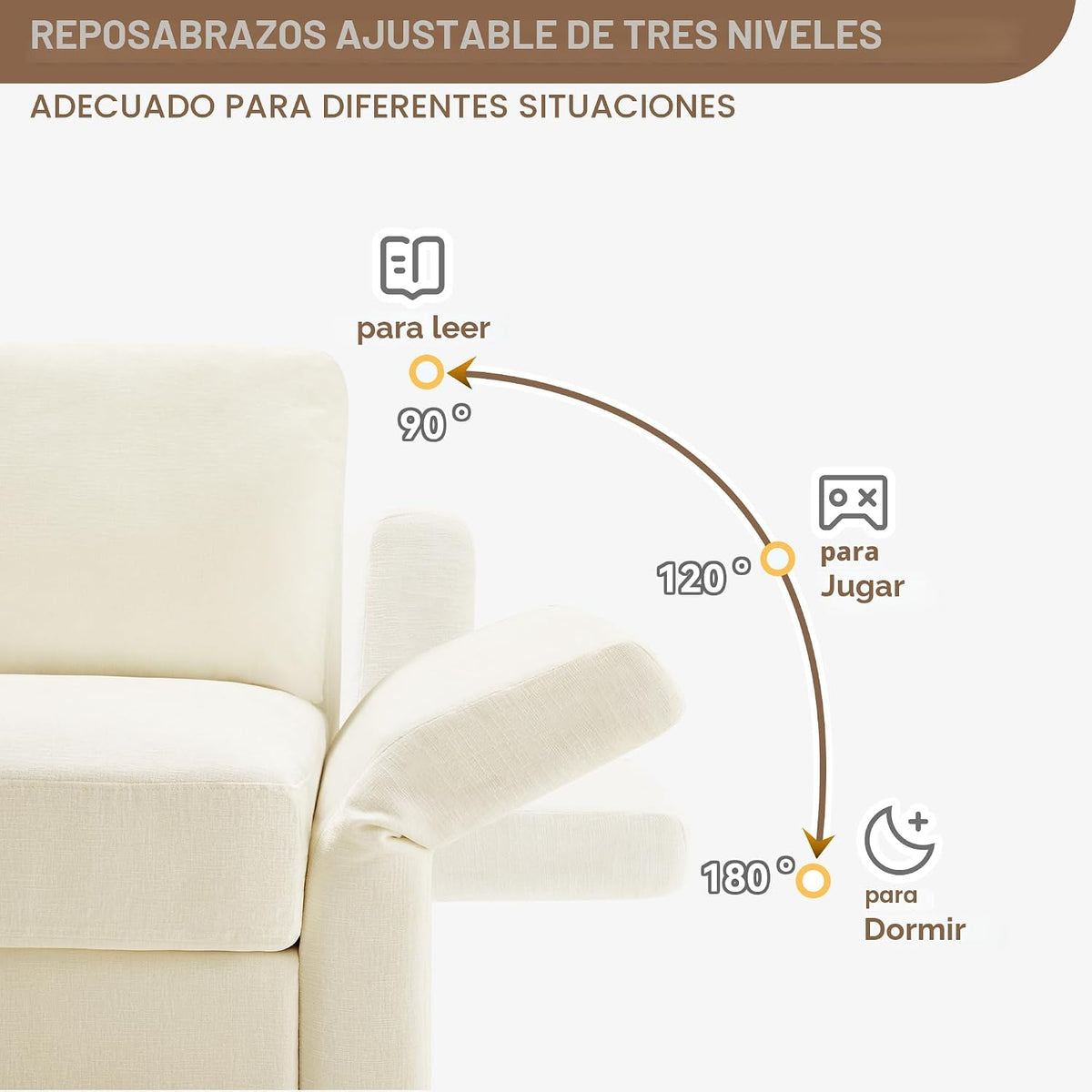 Sofá cama convertible de 3 plazas, sofá esquinero en forma de L con reposapiés, 4 almohadas, reposabrazos ajustables, cómoda tela de chenilla, adecuado para sala de estar, oficina, apartamento