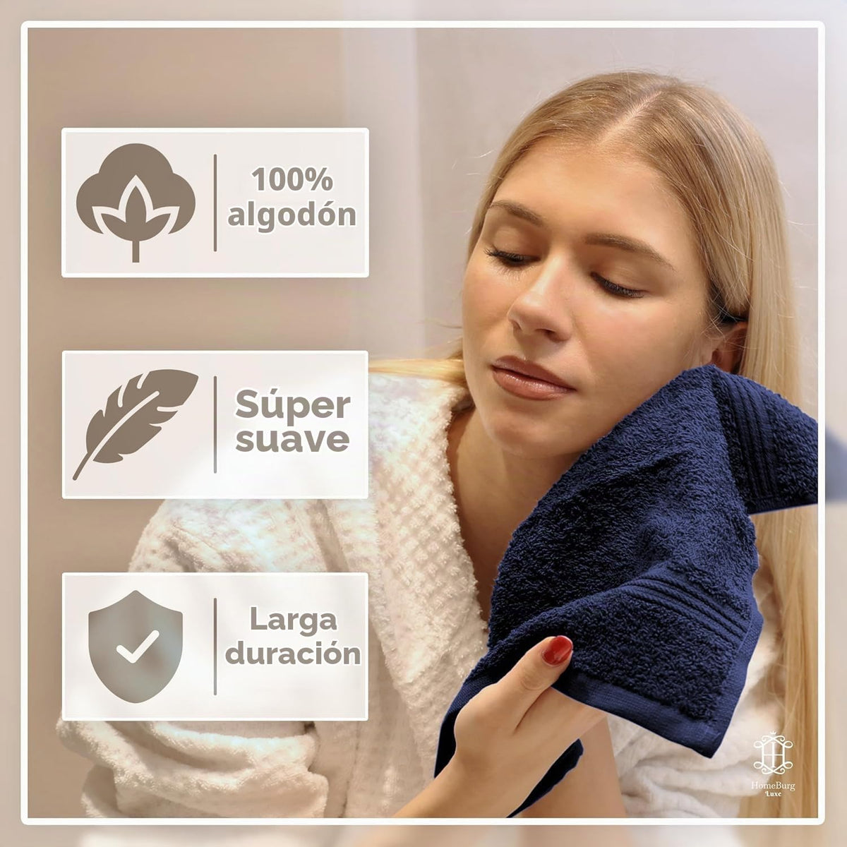 Luxe Set de 12 Toallas de Mano (Gants de Toilette) – 100% Algodón, Suaves & Absorbentes, Fáciles de Mantener, Premium para el Rostro, 30×30 cm, Verde Salvia