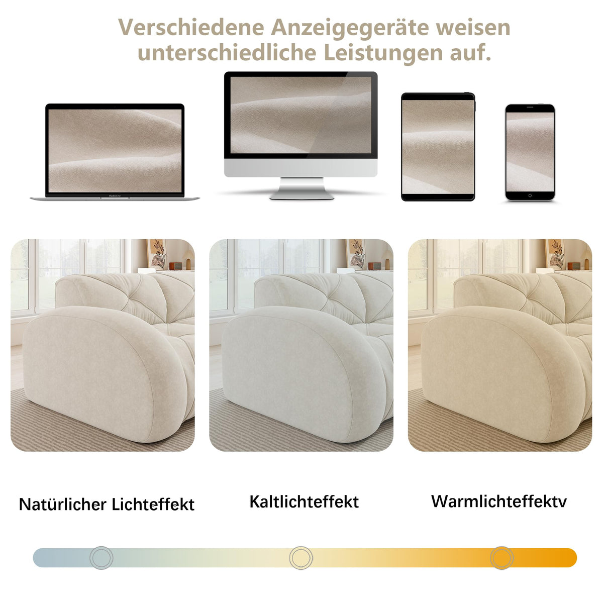 Sofá de esquina en forma de L de 4 plazas con reposapiés, sofá modular Cloud sin marcos de chenilla, sofá de estar suave, antideslizante, combinable de forma flexible, sin montaje, salón color