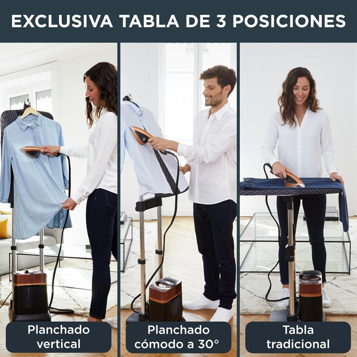 Rowenta Origin Home, Cepillo de vapor vertical, Potencia de 2000 W