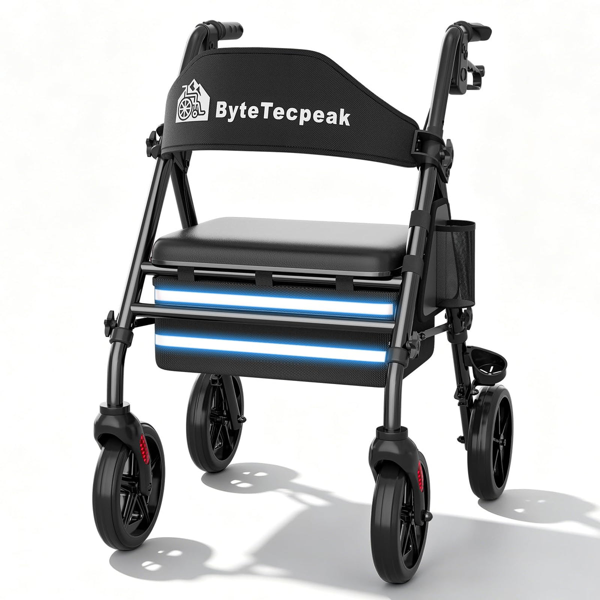 R4 Andador Plegable de 4 Ruedas con Asiento