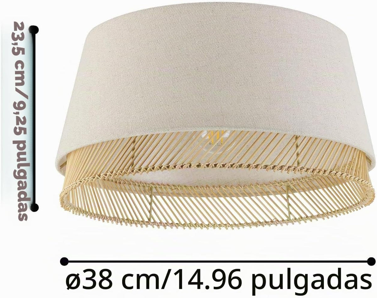 Eglo Tabley Lámpara de techo de estilo natural, adecuada para colocar