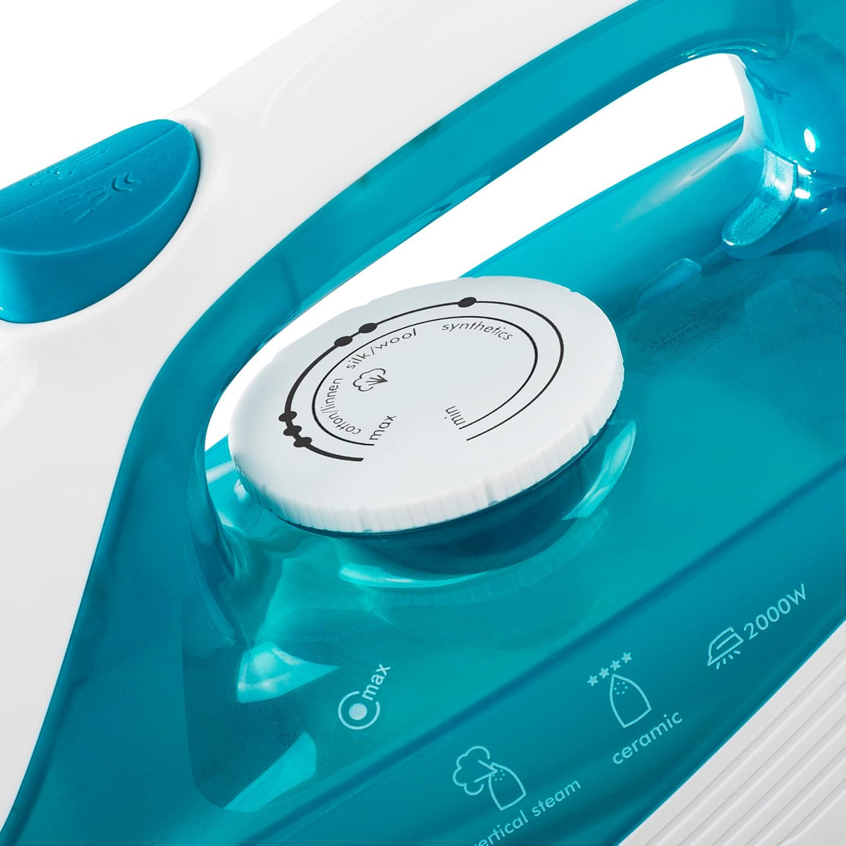Tristar Plancha de Vapor, 2000 W, Suela de Cerámica, Ajustable, Vertical, Golpe hasta 70 g/min, Función de Autolimpieza, Depósito de Agua de 210 ml, Cable de 1,9 m, ST-8300, Azul