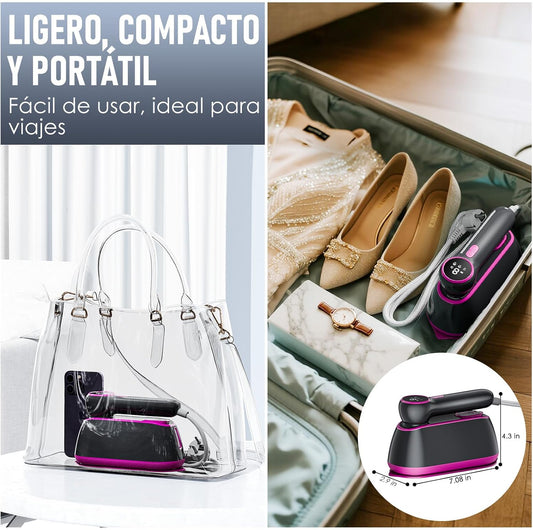 Plancha Vertical Vapor 1200W, Plancha Ropa Plancha Vapor 2 en 1 para Viaje