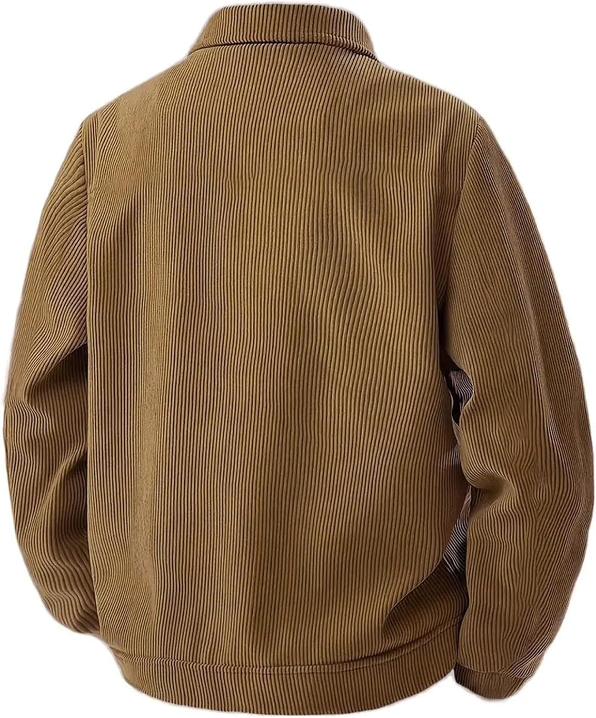 PADOLA Chaqueta de Pana para Hombre Chaqueta Ligera de Manga Larga con Solapa Camisa Abotonada Casual con Bolsillos
