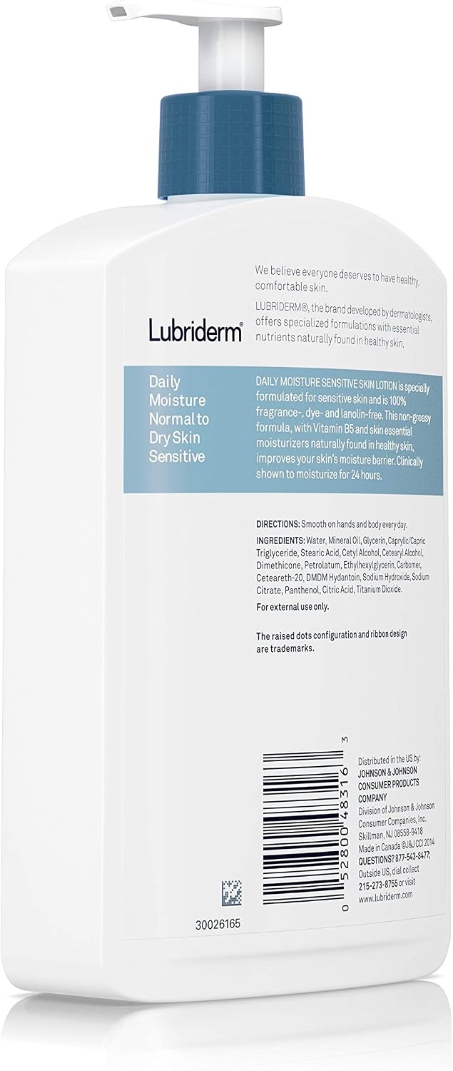 Lubriderm Sensitive Skin Therapy Moisturizing Lotion For Dry Skin 475 ml