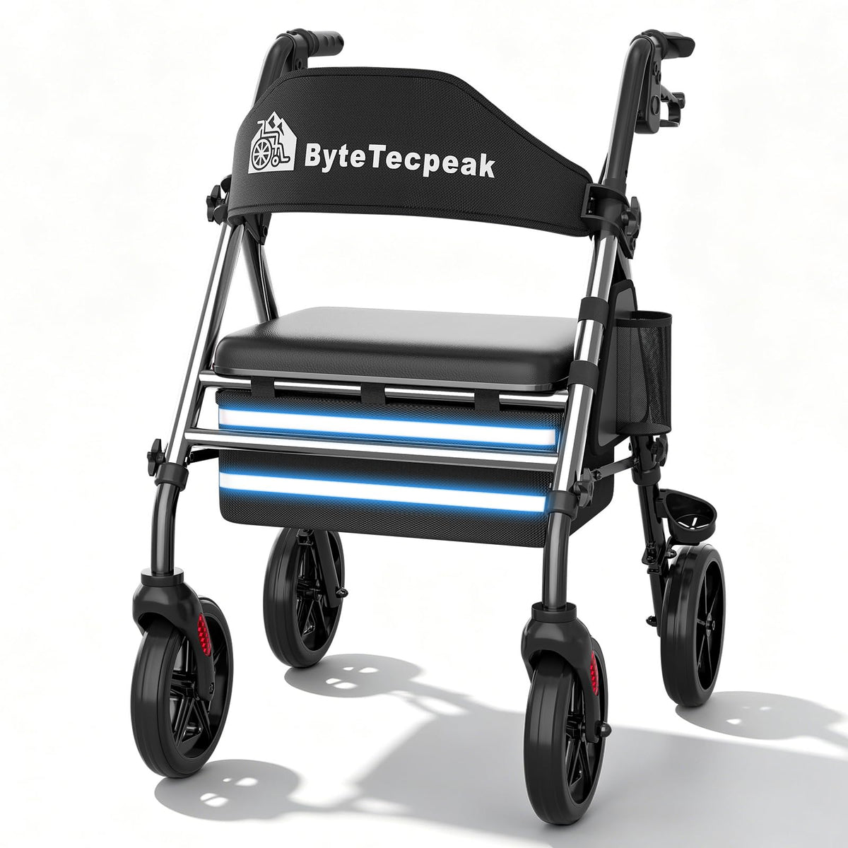 R4 Andador Plegable de 4 Ruedas con Asiento