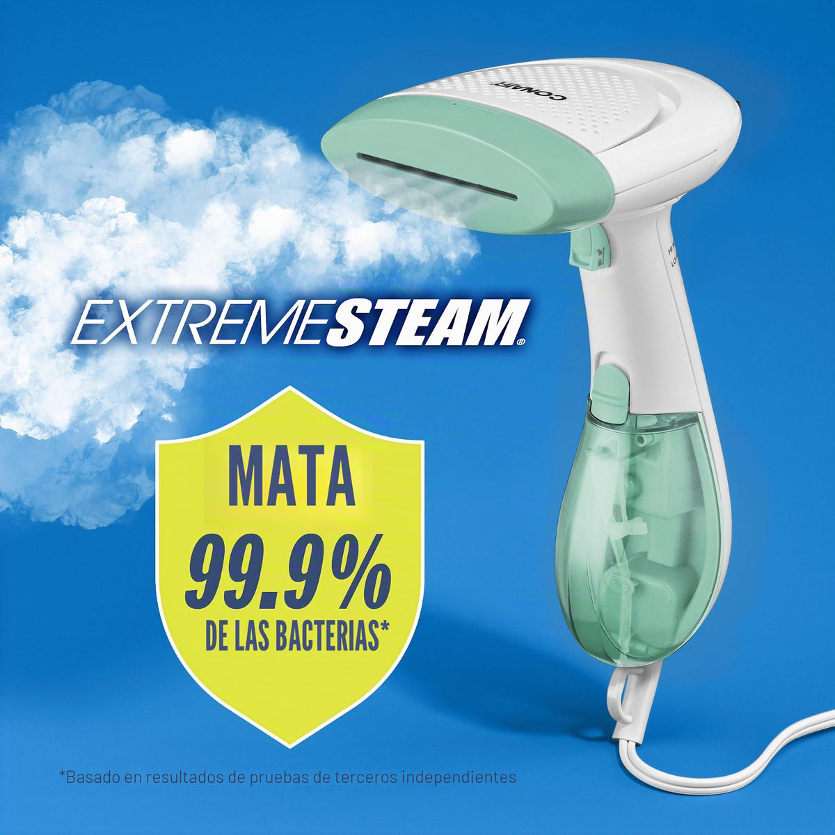 Conair GS59XE Plancha de vapor vertical Turbo ExtremeSteam, 1560 W, Tanque de agua 230 ml, Vapor continuo de 20 min, 5 ajustes de vapor, Ideal viajes y hogar