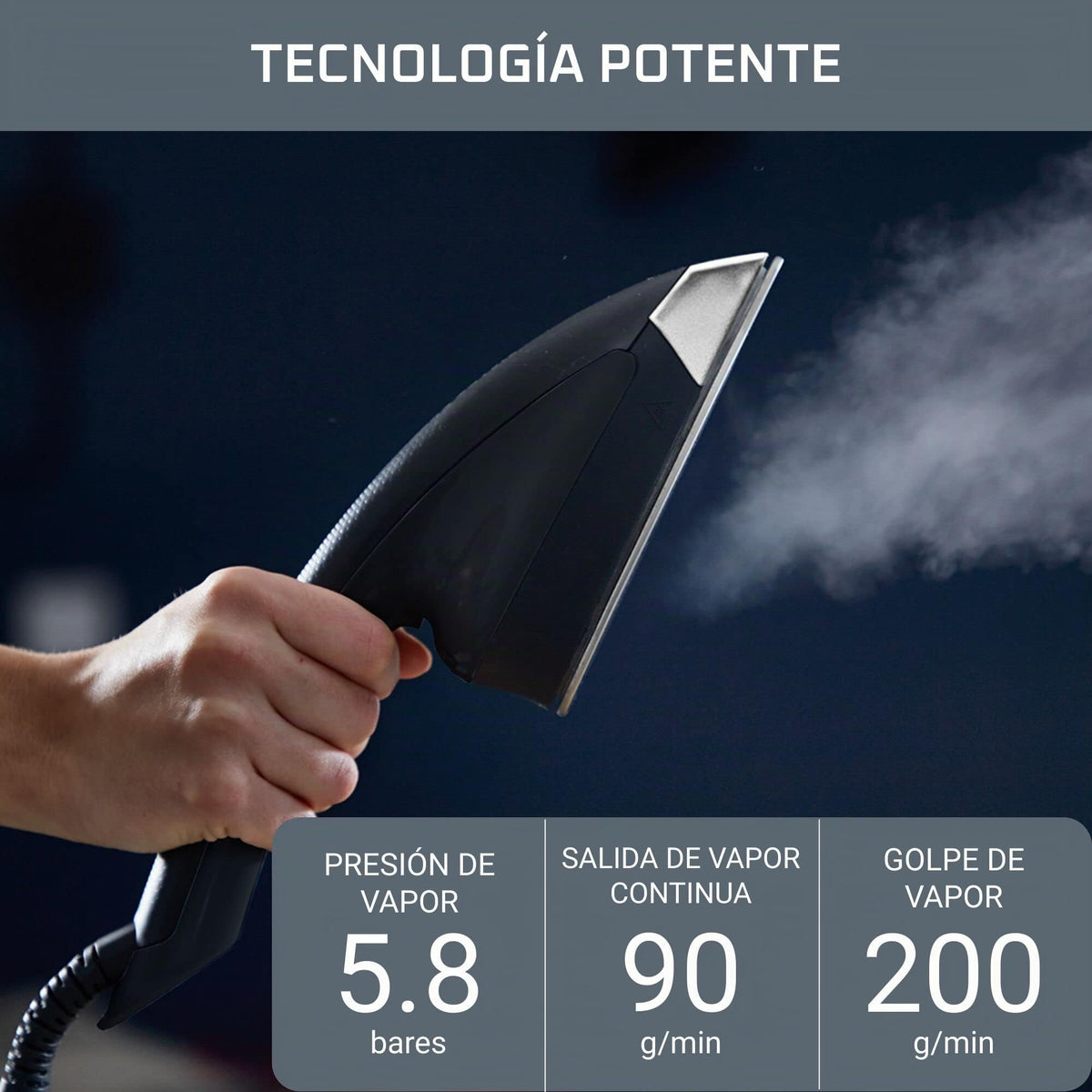 Rowenta Origin Home, Cepillo de vapor vertical, Potencia de 2000 W