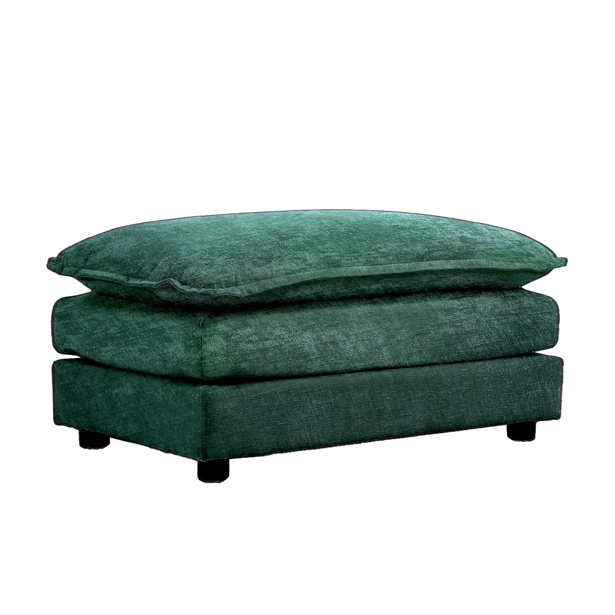 Sofá Modular Modular de 380.0 cm en Forma de L, sofás Convertibles de Gran tamaño, sofá de felpilla de 4 plazas con Asiento Profundo SleeperCloud con Almohadas y 2 otomanas para Sala de