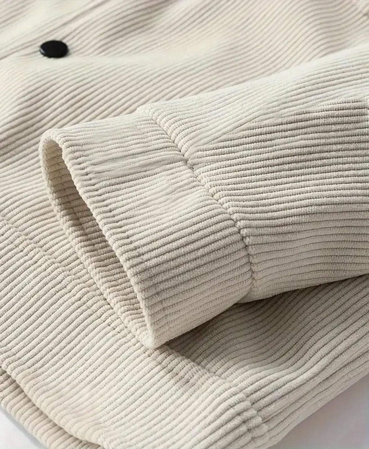 PADOLA Chaqueta de Pana para Hombre Chaqueta Ligera de Manga Larga con Solapa Camisa Abotonada Casual con Bolsillos