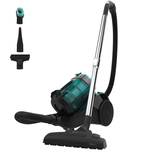 Cecotec Aspirador sin Bolsas Potente de Trineo Conga Rockstar Multicyclonic. 800 W, Multiciclónico, Capacidad 2,5 L, Filtro de Alta Eficiencia, Tubo Telescópico Metálico, Accesorios