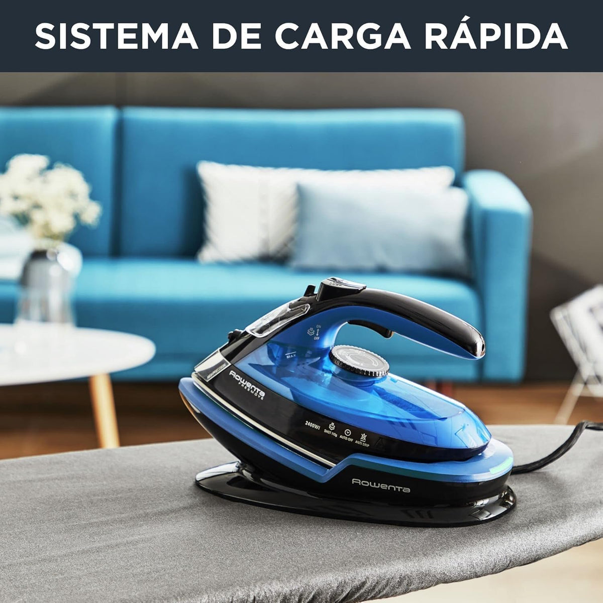 Rowenta Freemove, Plancha de vapor sin cable, Golpe de vapor 115 g/min