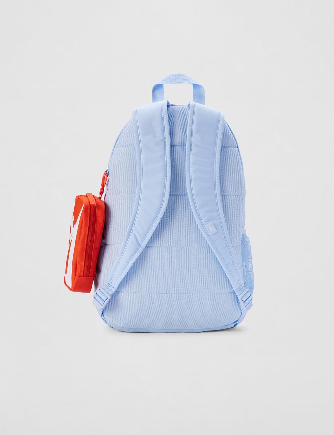 Nike Elmntl Shoebox - Mochila unisex para niños, color azul, naranja y blanco