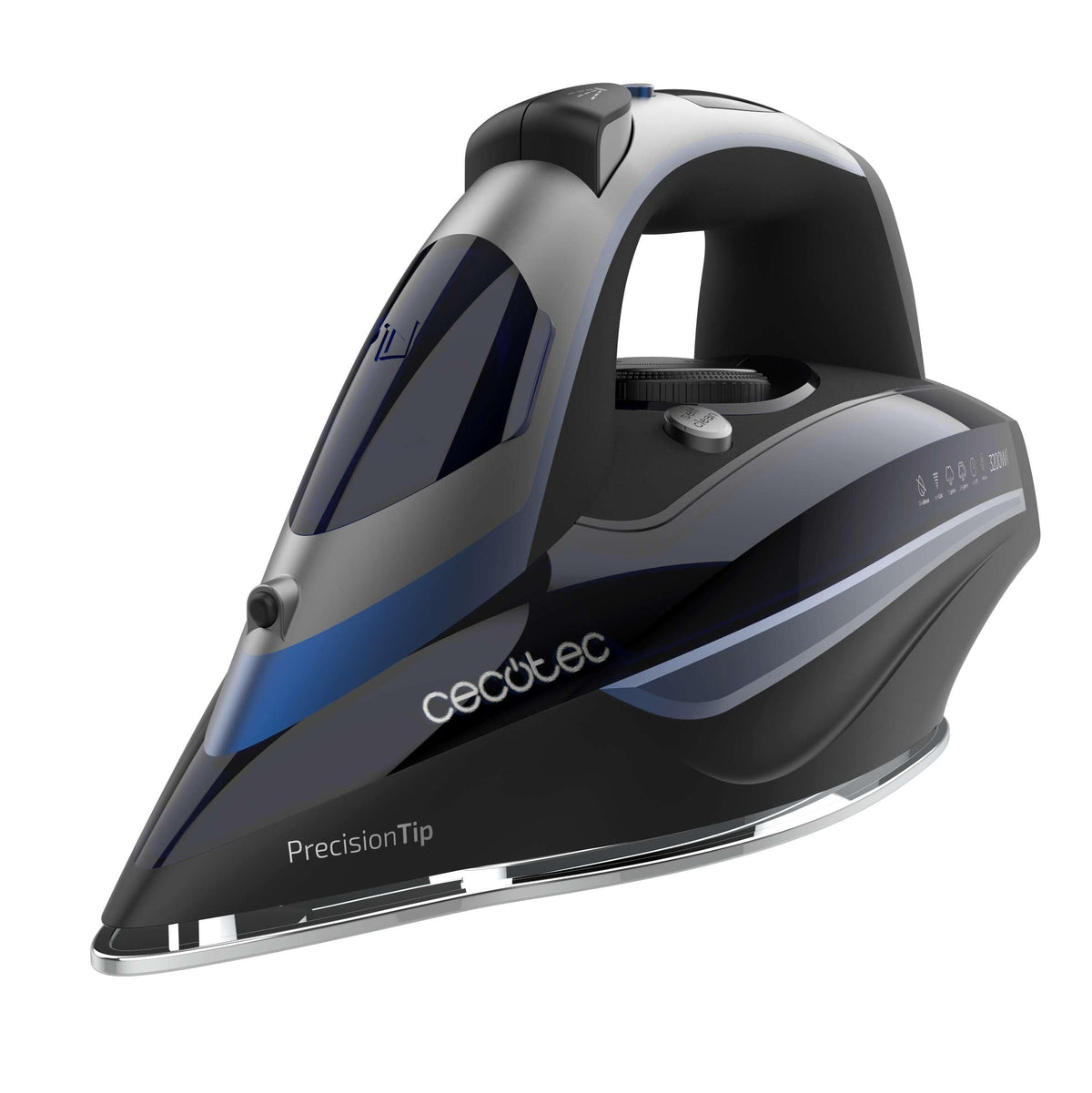 Cecotec Plancha Ropa Vapor 3D ForceAnodized 750 Smart. 3100W, Golpe de Vapor 200 g/min, Doble Suela Anodizada, Pantalla LCD, Antical, Autoapagado, Modo Eco, Depósito 400 ml