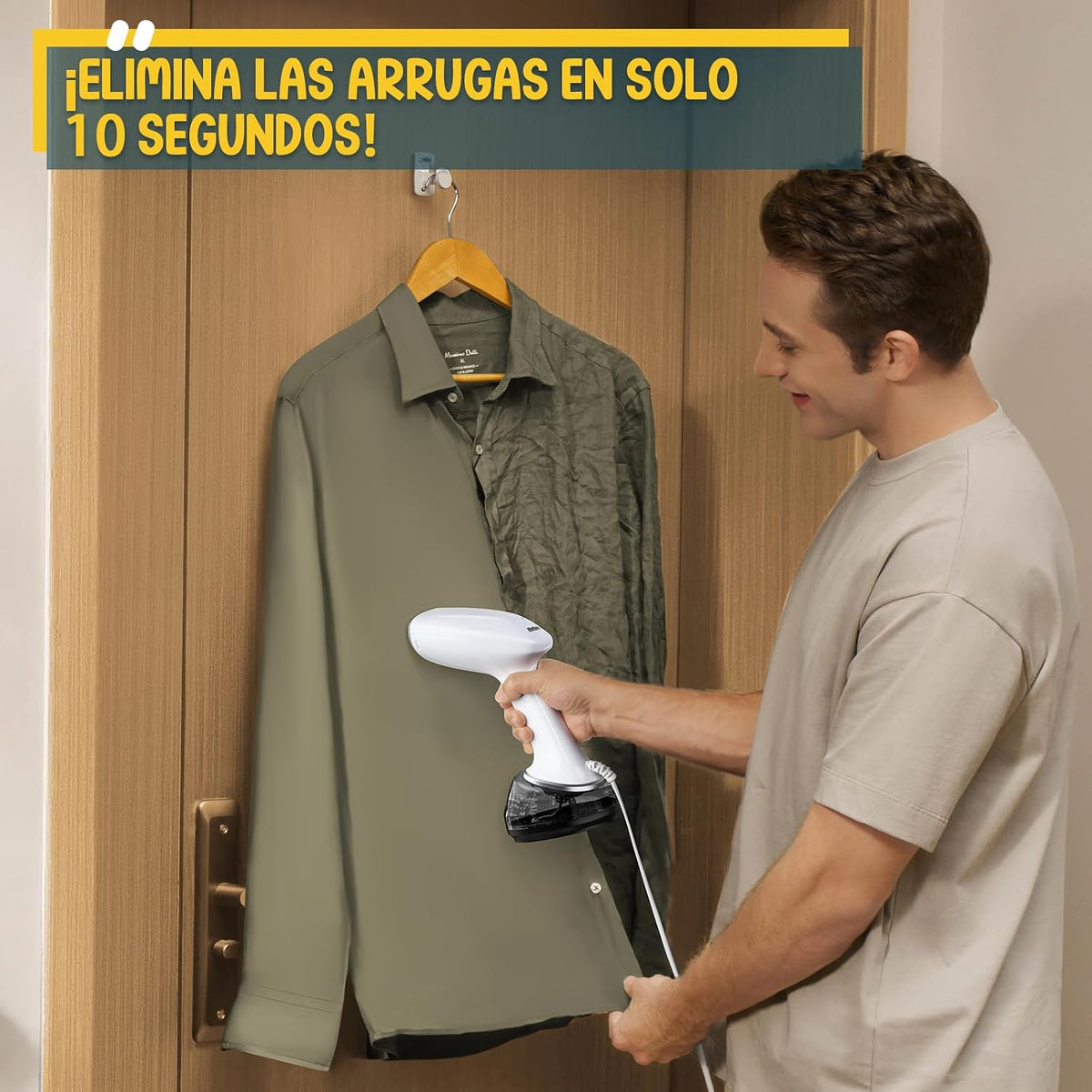 Rolipo Plancha Vertical Vapor 1700W con 360ml, Plancha de Viaje Portátil y Compacta, Ideal para Hogar, Oficina y Viajes