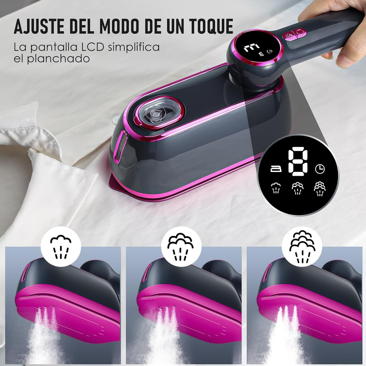 Plancha Vertical Vapor 1200W, Plancha Ropa Plancha Vapor 2 en 1 para Viaje