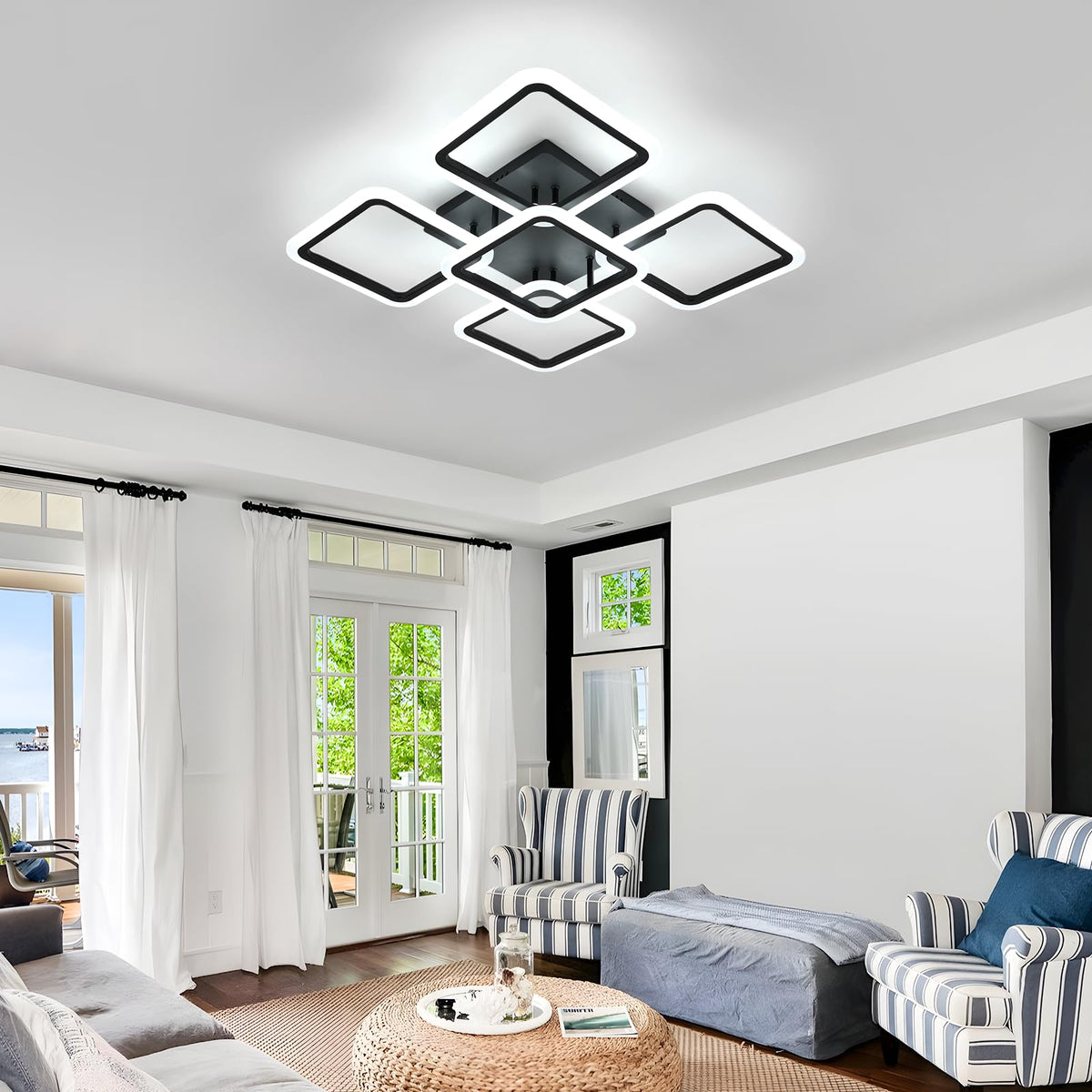 Riserva Plafon Techo LED Regulable 48W, Forma de Corazón, 3000K-6500K, Oro