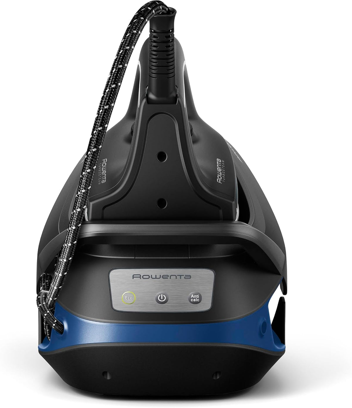 Rowenta Turbosteam, Centro de planchado, Golpe vapor 350g/min, Negro/Azul