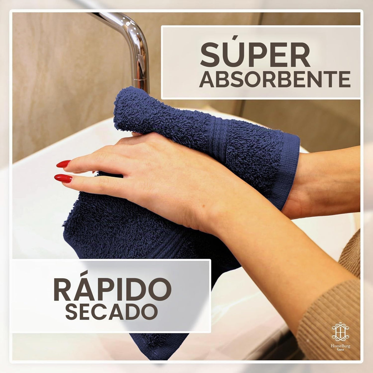Luxe Set de 12 Toallas de Mano (Gants de Toilette) – 100% Algodón, Suaves & Absorbentes, Fáciles de Mantener, Premium para el Rostro, 30×30 cm, Verde Salvia