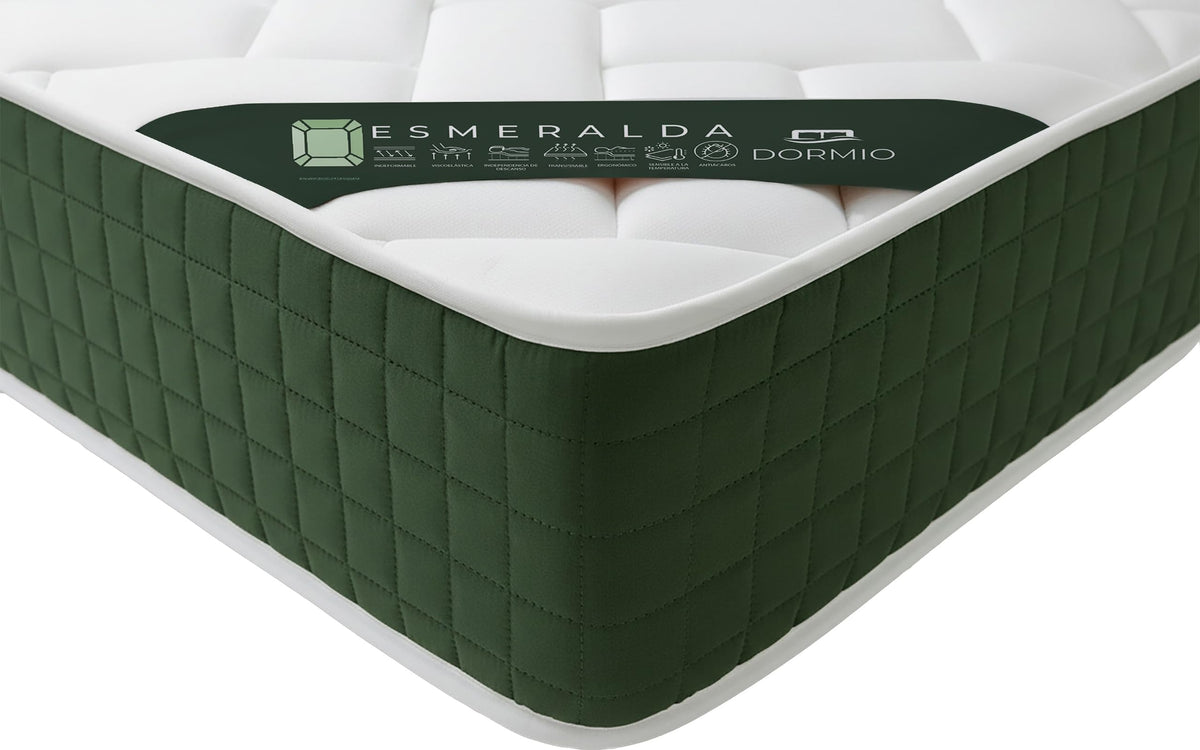 Dormio Esmeralda Colchón Viscoelástico Fresh 3D, 90x190 cm, Altura 21 cm, Reversible Frío/Calor, Confort y Firmeza Adaptable.