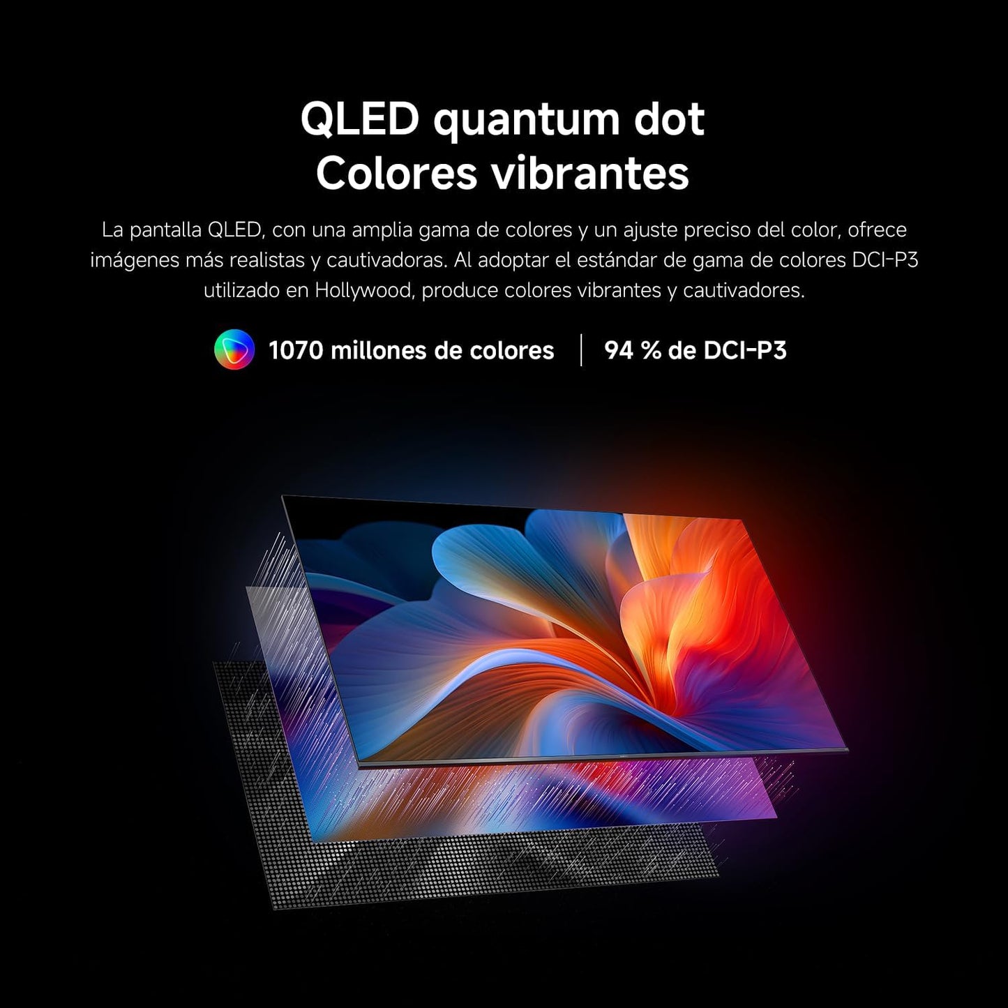 XIAOMI TV F Pro 75, 75 Pulgadas (190 cm), 4K UHD QLED, Smart TV, Fire OS8, Control por Voz Alexa, HDR10+, Modo Game Boost 120Hz, MEMC, Compatible con Apple AirPlay