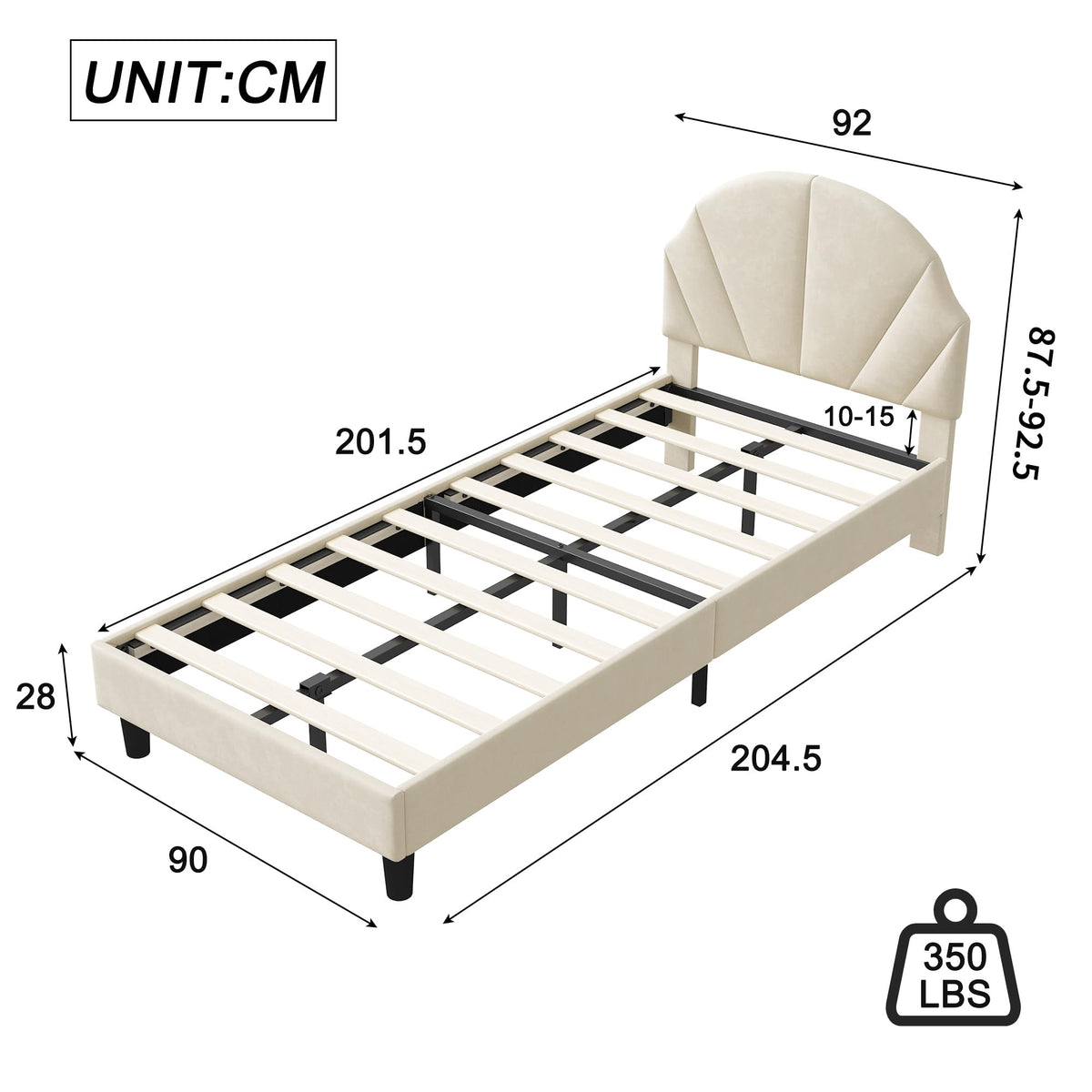 Cama Infantil tapizada 140 x 200 cm con LED, Cama tapizada para niños 140 x 200 con cabecera Ajustable Marco de Camas, Camas de Princesa para Niña en Forma de Corona con Somier(Rosa, 140 x 200)