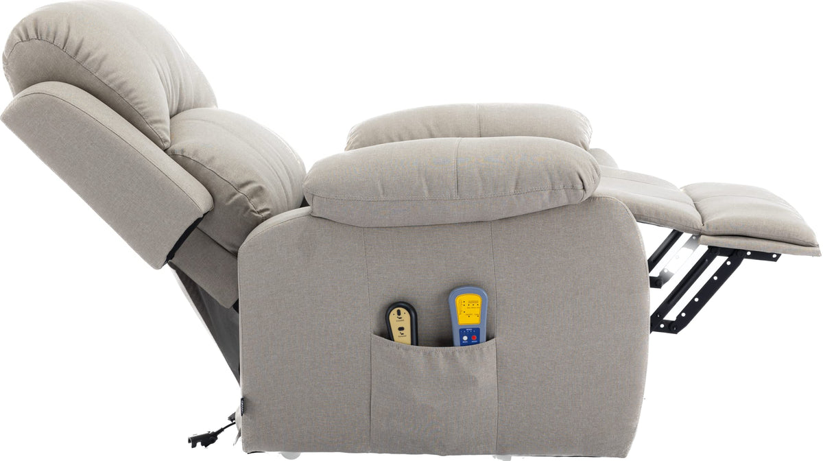 Astan Hogar Sillón Relax con Función Auto-Ayuda (Levanta Personas), Reclinación Eléctrica, Masaje Y Termoterapia, Modelo Ramón AH-AR30920GR