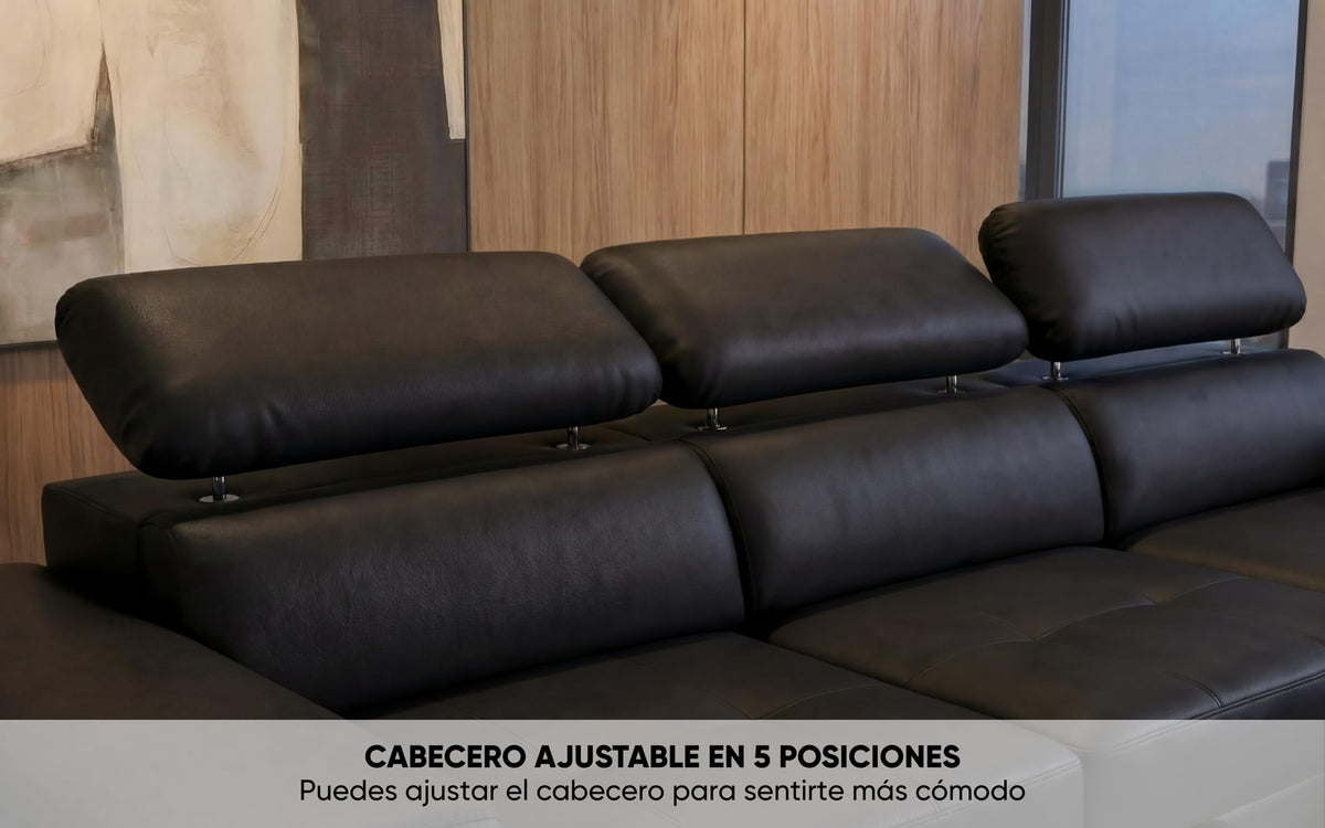 BUDWING John Sofá Cama Esquinero 4 Plazas - Chaise Longue Reversible, Reposacabezas Ajustable y 2 Pufs – Tapizado en Poliéster – Estilo Moderno – 263x161x96 cm – Gris Claro