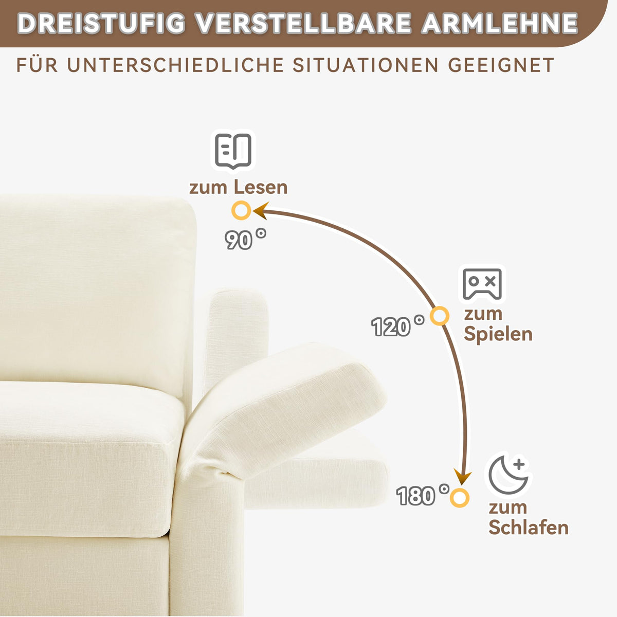 Soweiz Sofá de esquina en forma de L con reposapiés, sofá cama convertible de 3 plazas, 4 cojines, brazos ajustables, tejido chenilla, adecuado para salón/oficina/apartamento, 218 x 156,5 x 86 cm