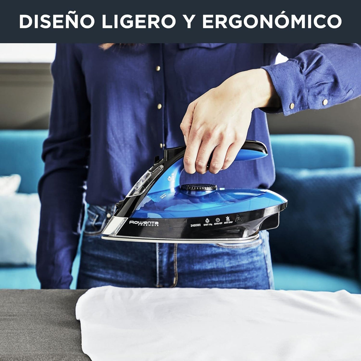 Rowenta Freemove, Plancha de vapor sin cable, Golpe de vapor 115 g/min