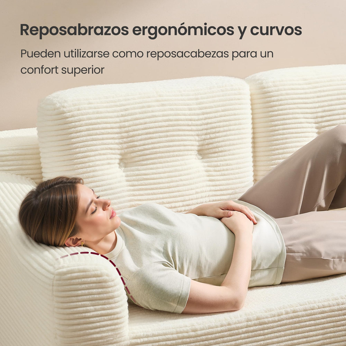 VASAGLE Sofá con Chaise Longue, Esquinero de Pana, Diseño Modular de 3 Plazas, 242 x 152 x 73 cm, Negro, para Salón, Colección Camila LCS183B101