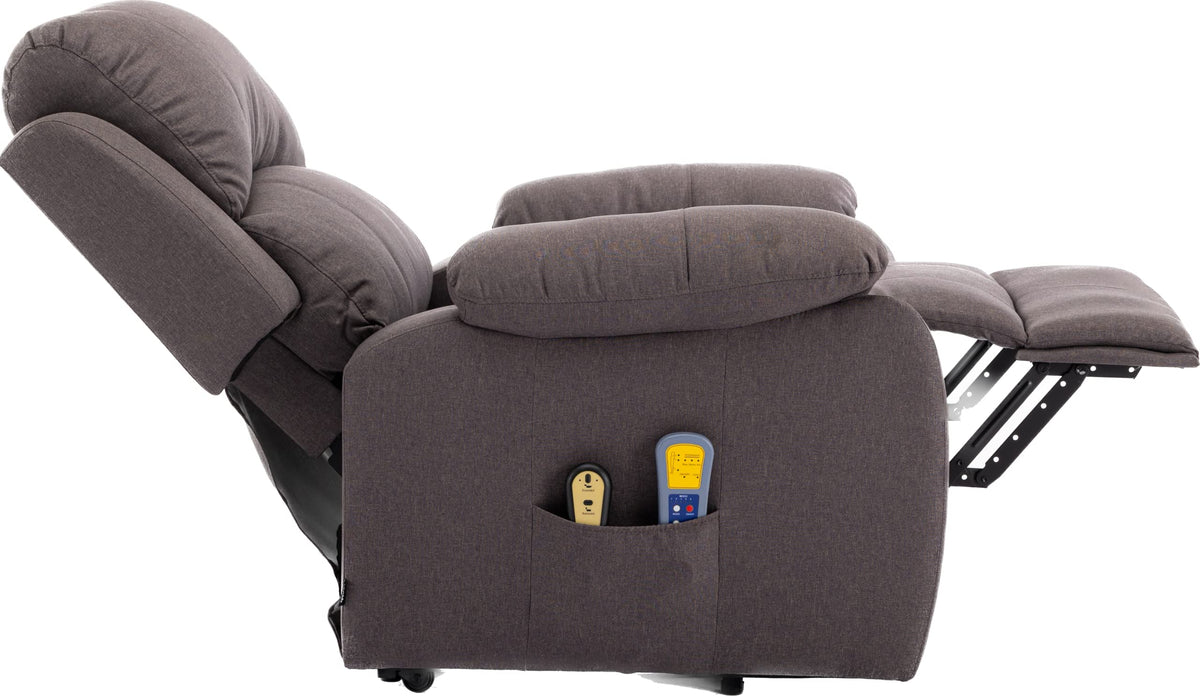 Astan Hogar Sillón Relax con Función Auto-Ayuda (Levanta Personas), Reclinación Eléctrica, Masaje Y Termoterapia, Modelo Ramón AH-AR30920GR
