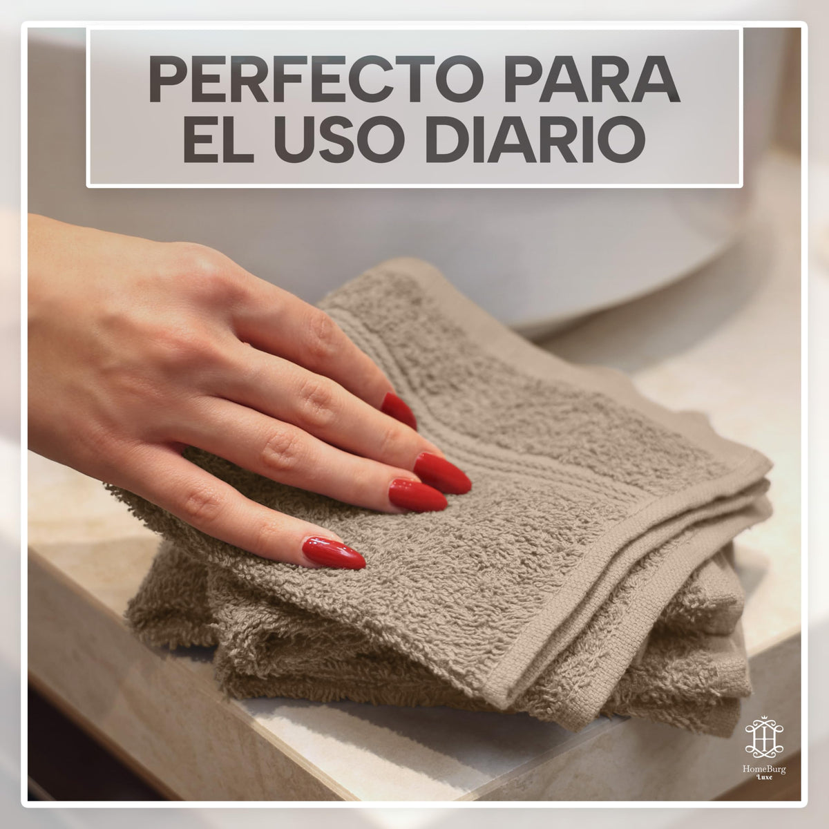 Luxe Set de 12 Toallas de Mano (Gants de Toilette) – 100% Algodón, Suaves & Absorbentes, Fáciles de Mantener, Premium para el Rostro, 30×30 cm, Verde Salvia