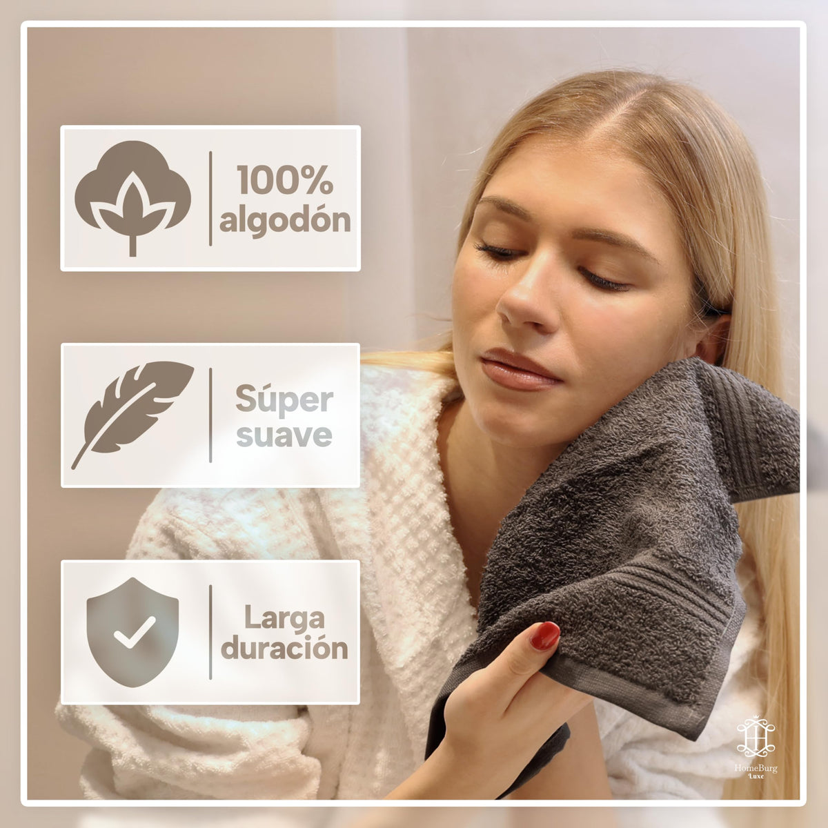 Luxe Set de 12 Toallas de Mano (Gants de Toilette) – 100% Algodón, Suaves & Absorbentes, Fáciles de Mantener, Premium para el Rostro, 30×30 cm, Verde Salvia