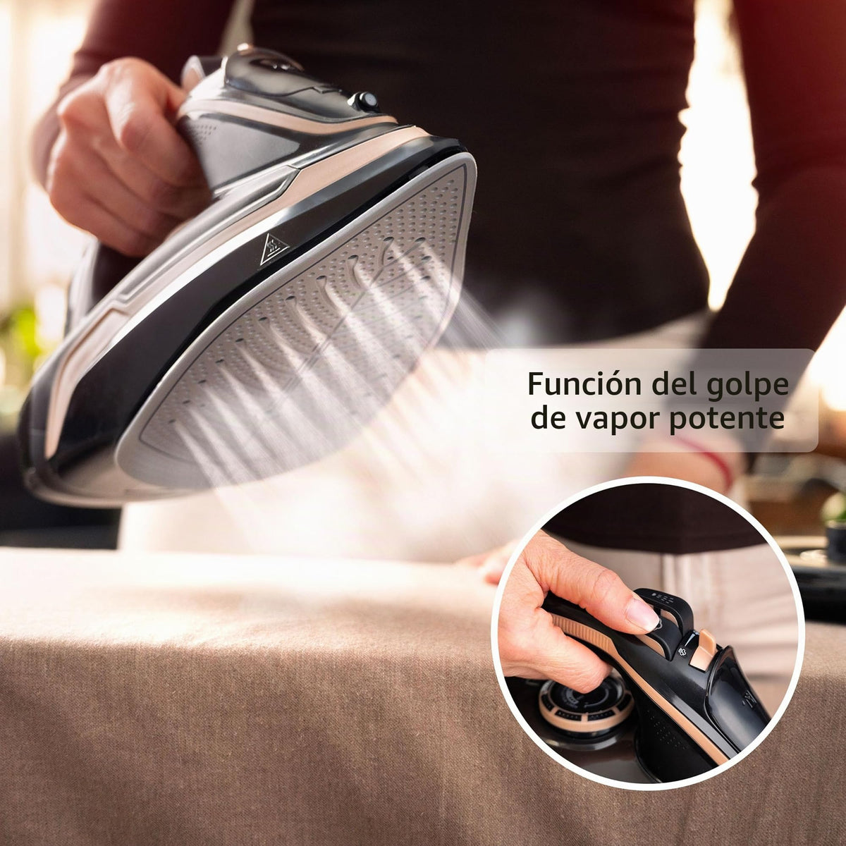 LEHMANN LGOIR-2632 Plancha de Vapor Inalámbrica 3000W, Plancha Ropa con Suela Cerámica, Base de Carga, Depósito 320 ml, Sistema Antigoteo, Función de Limpieza Fácil, Apta para Planchado Vertical