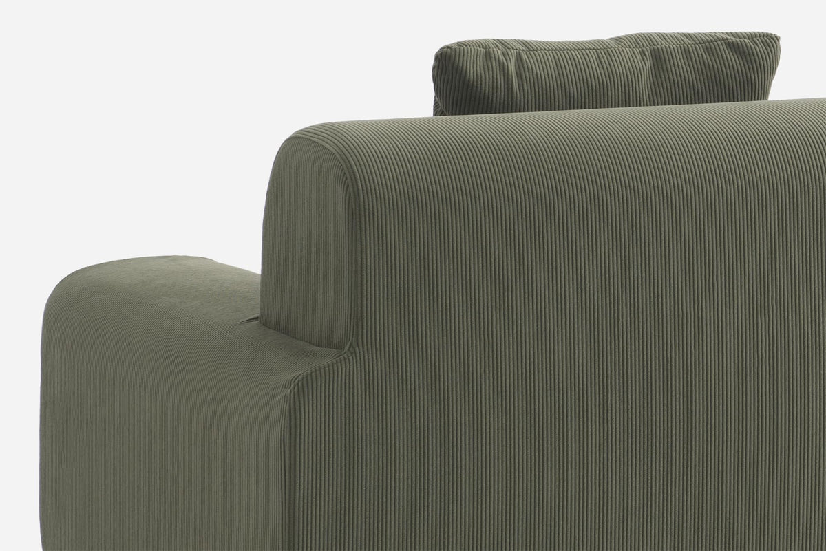 Sofá Modular 3 plazas con Chaise Longue, tapizado en Chenilla, Fundas de Cojines desenfundables (Gris Mineral, 3 plazas con Chaise Longue)