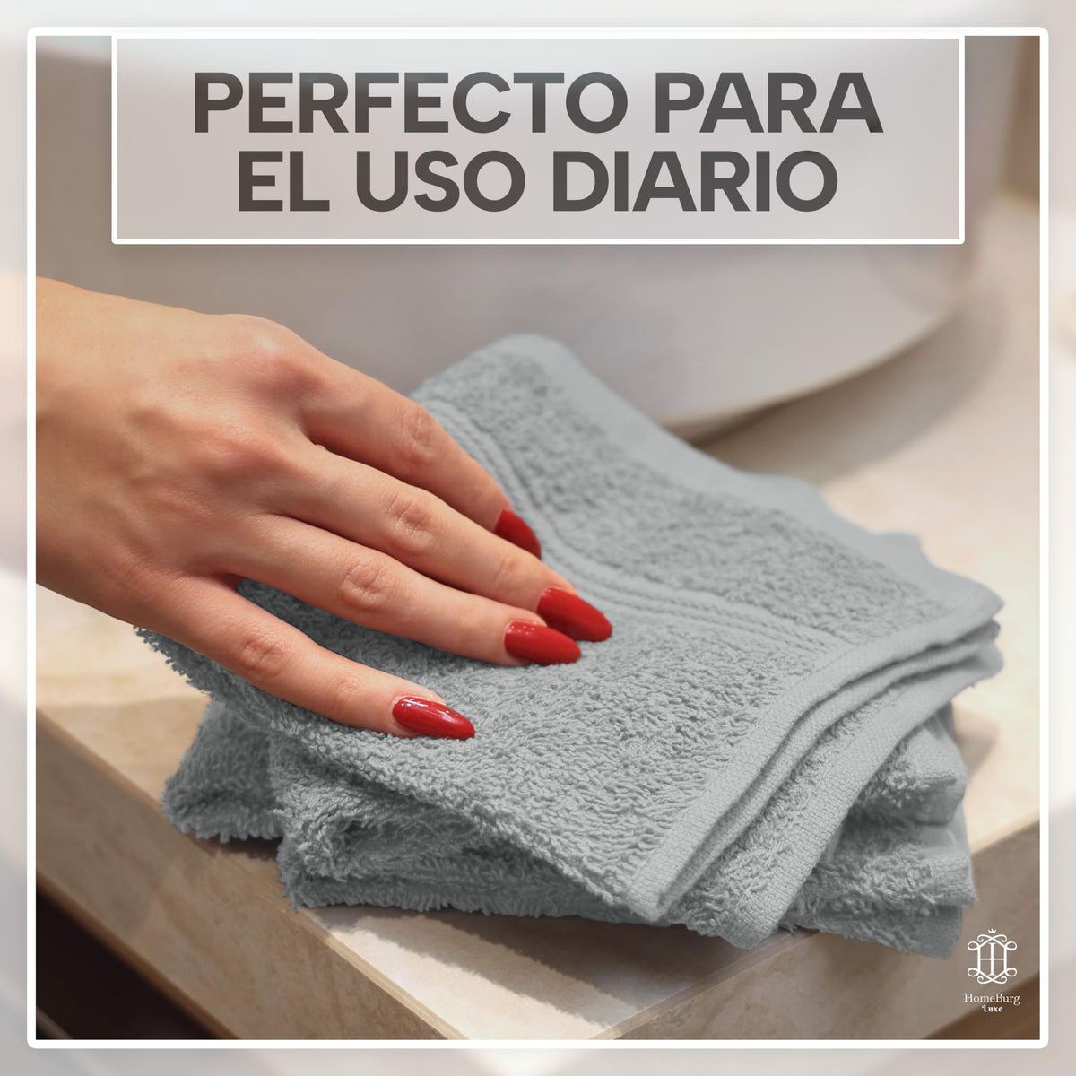 Luxe Set de 12 Toallas de Mano (Gants de Toilette) – 100% Algodón, Suaves & Absorbentes, Fáciles de Mantener, Premium para el Rostro, 30×30 cm, Verde Salvia