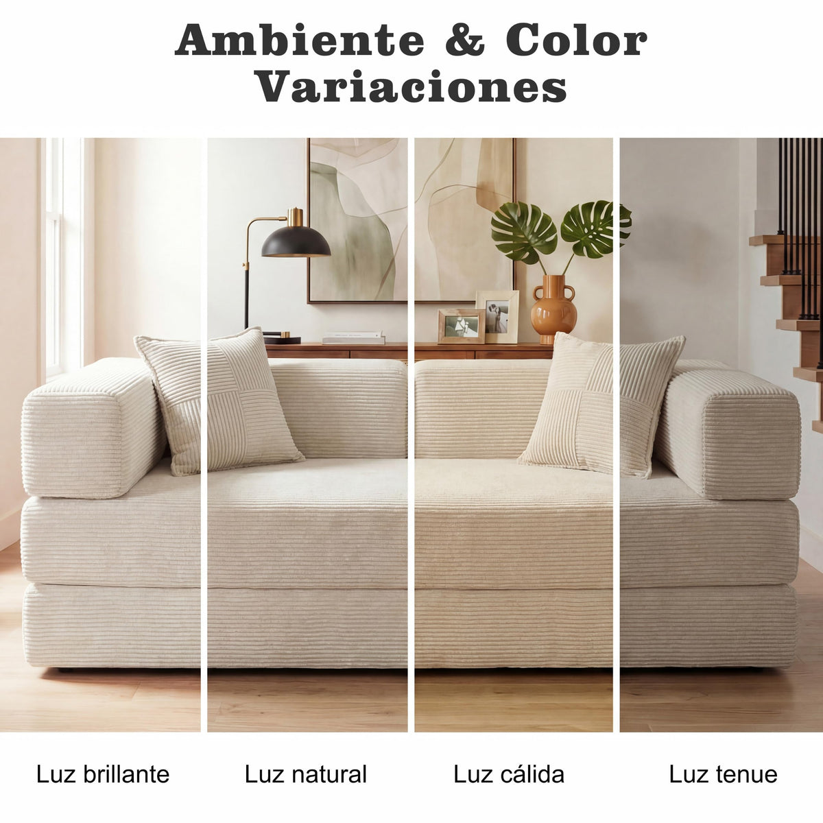 Vipbear Sofá Cama Pana 200×100×70 cm, sofá de Suelo transformable 5 en 1, Espuma de Alta Densidad, Apto para Mascotas y ergonómico, sin Montaje, Verde