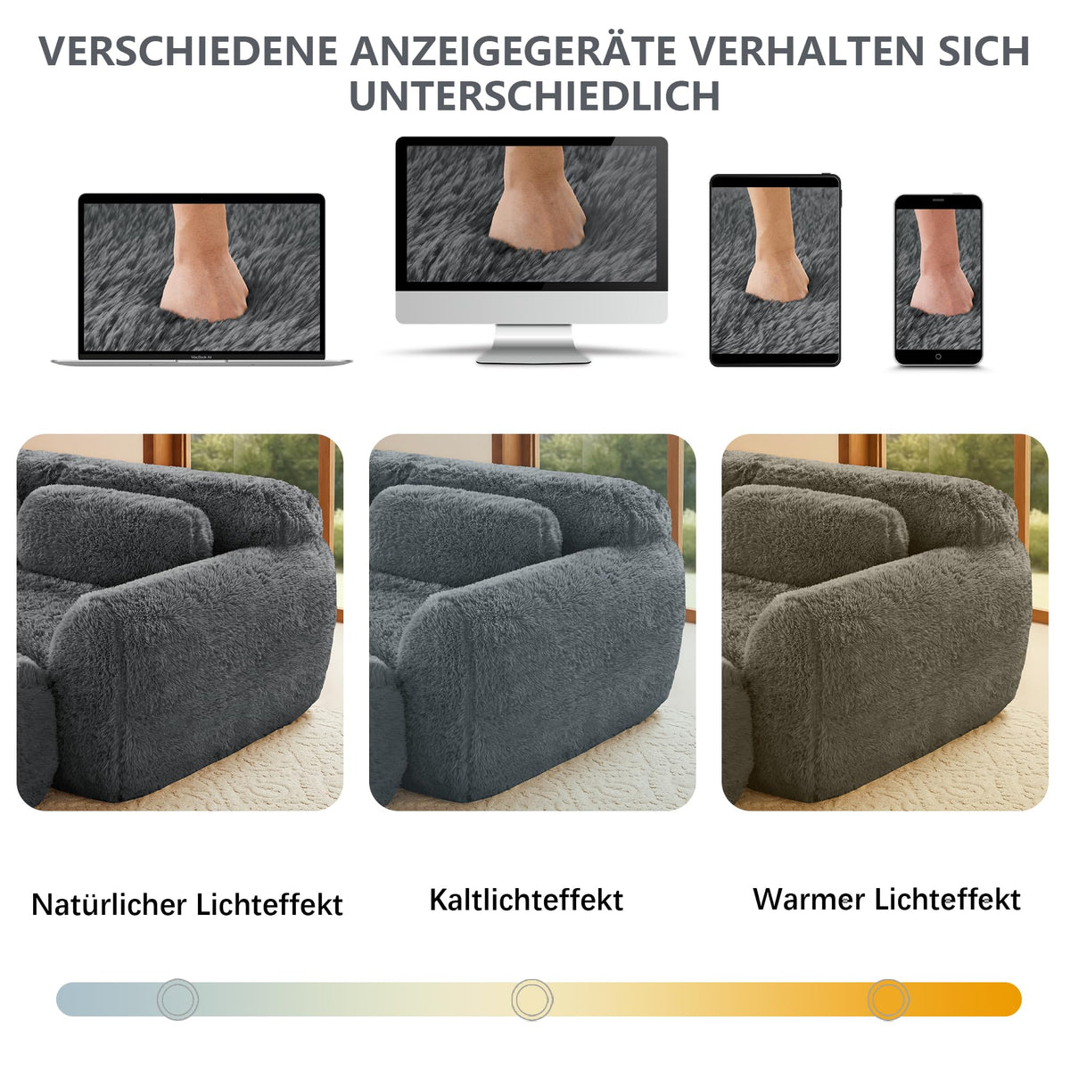 Sofá modular combinable en forma de L de 4 plazas, tejido de felpa con cojines, espuma de alta elasticidad, diseño chaise longue para salón o dormitorio (negro)