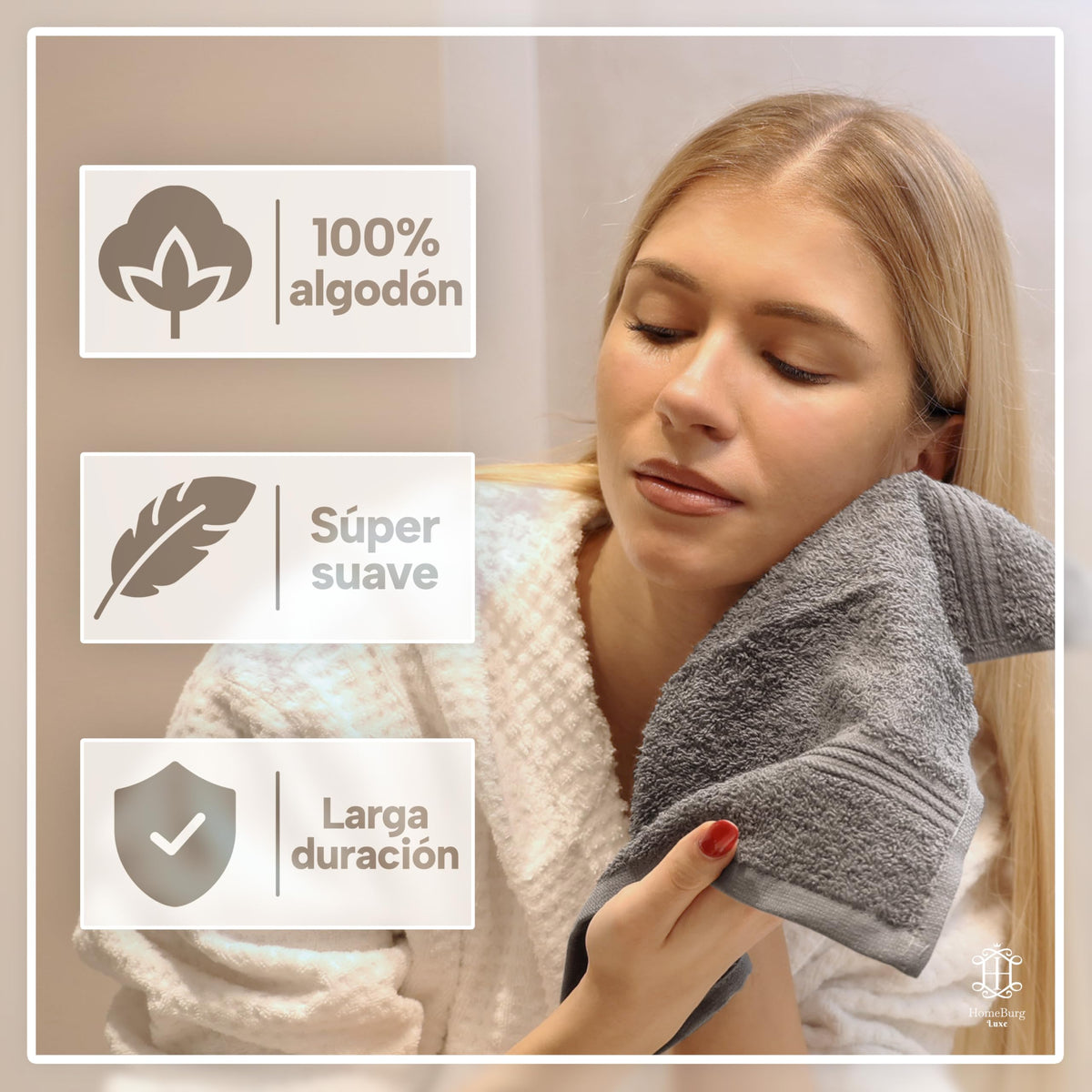 Luxe Set de 12 Toallas de Mano (Gants de Toilette) – 100% Algodón, Suaves & Absorbentes, Fáciles de Mantener, Premium para el Rostro, 30×30 cm, Verde Salvia