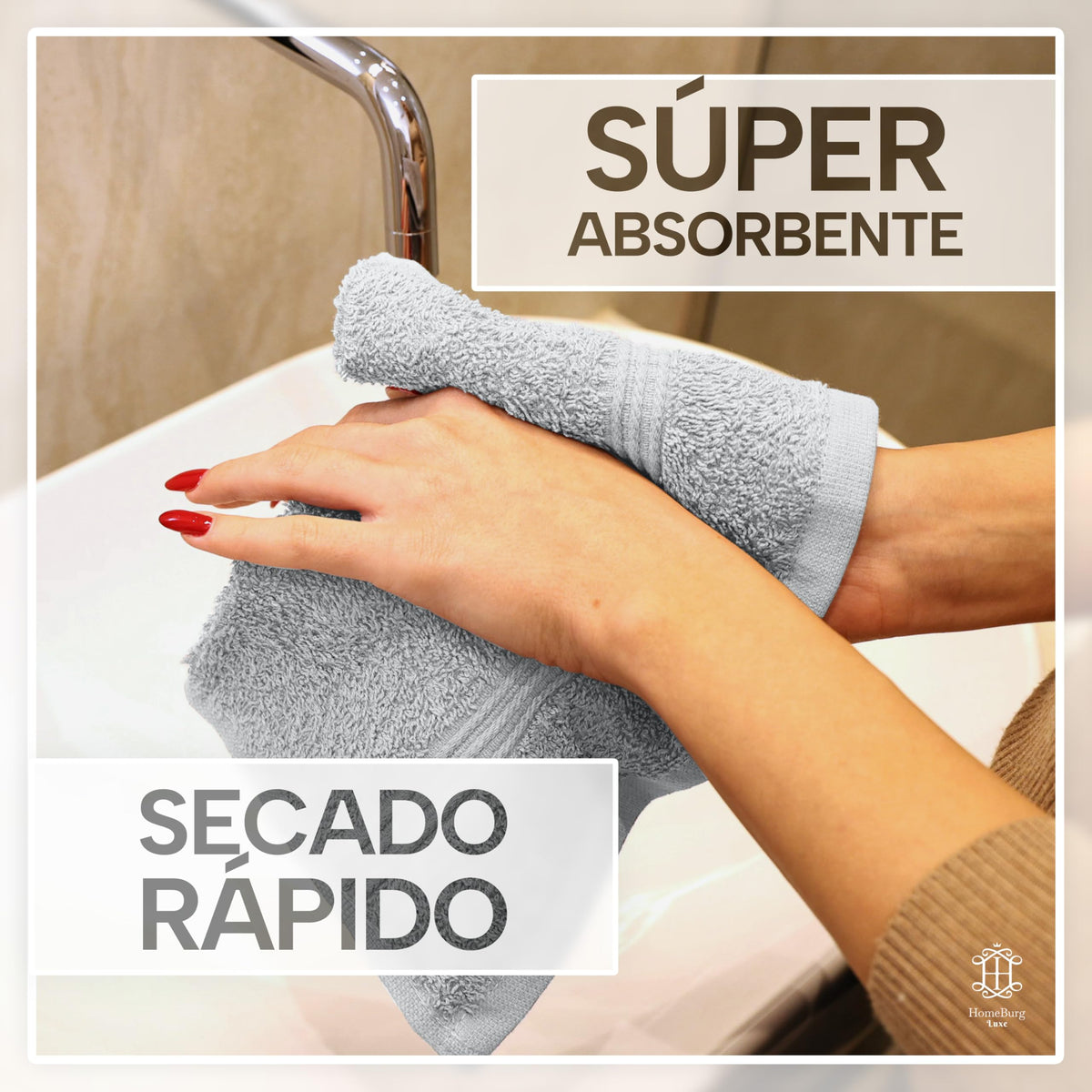 Luxe Set de 12 Toallas de Mano (Gants de Toilette) – 100% Algodón, Suaves & Absorbentes, Fáciles de Mantener, Premium para el Rostro, 30×30 cm, Verde Salvia