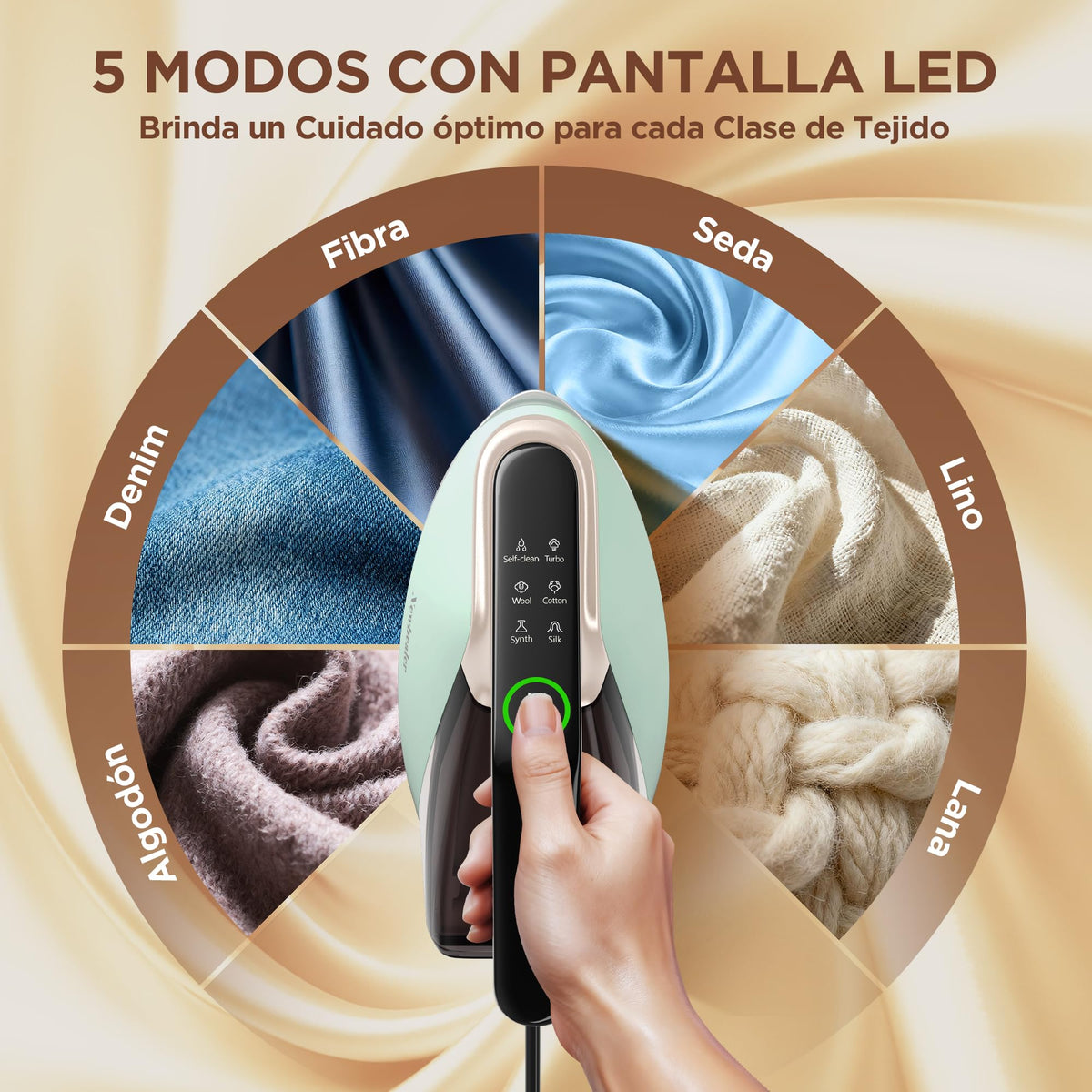 Newbealer Plancha de Vapor 2300W con Turbo Vapor,4 Temperaturas