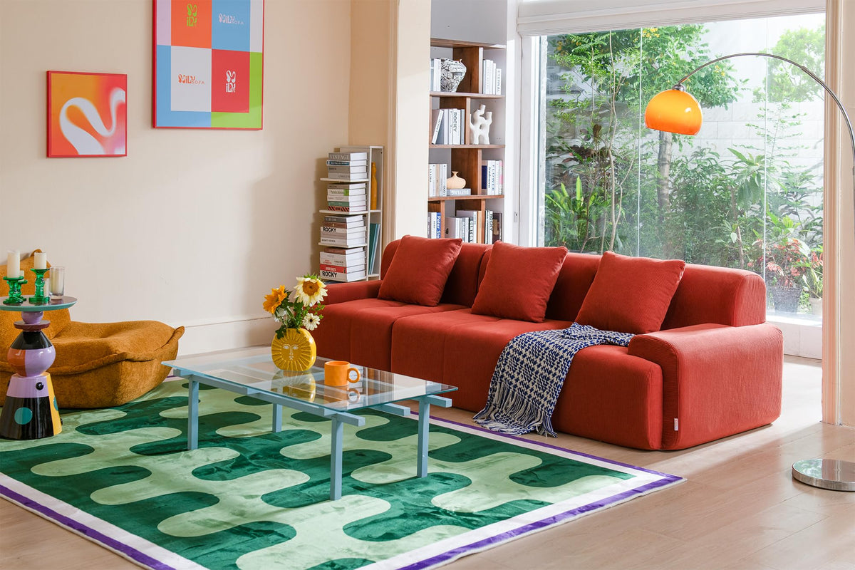 Sofá Modular 3 plazas con Chaise Longue, tapizado en Chenilla, Fundas de Cojines desenfundables (Gris Mineral, 3 plazas con Chaise Longue)